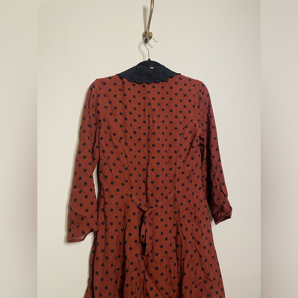 REFORMATION Galene Dress in Fig Jam Dot - Picture 11 of 12